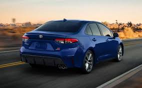 Toyota Corolla 2023 white sedan loaded for export at Shanghai port