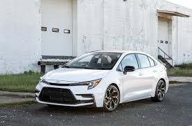 2024 Toyota Corolla Hybrid blue exterior, front three-quarter view